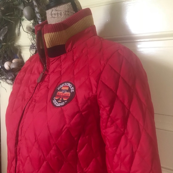 Horseware Jackets & Coats New Horseware Red Quilted Down Jacket